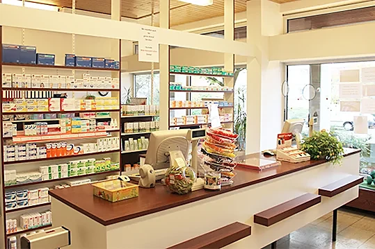 Verkaufsraum der Apotheke Roßdorf